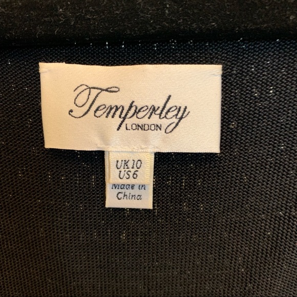 Temperley London Black 100% Cotton Knit Dress with Half Sleeves - Picture 4 of 4